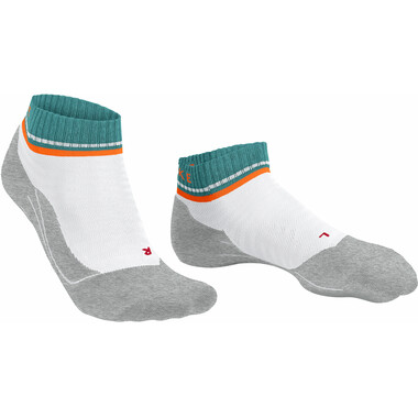 Socken FALKE RU4 GO ON SHORT Damen Grün/Orange/Weiß 0